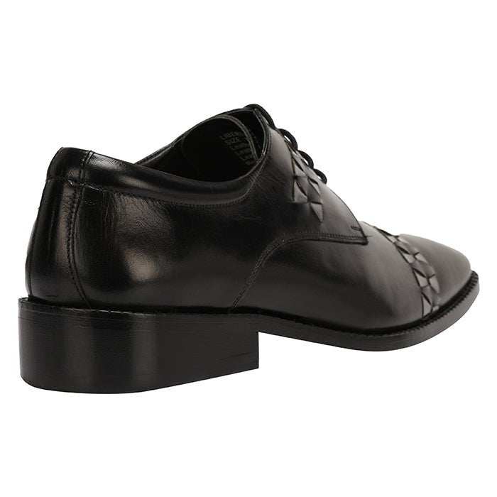 Carrey Leather Derby Style Dress Shoes for Men - Black and Burgundy Colors - MENLL