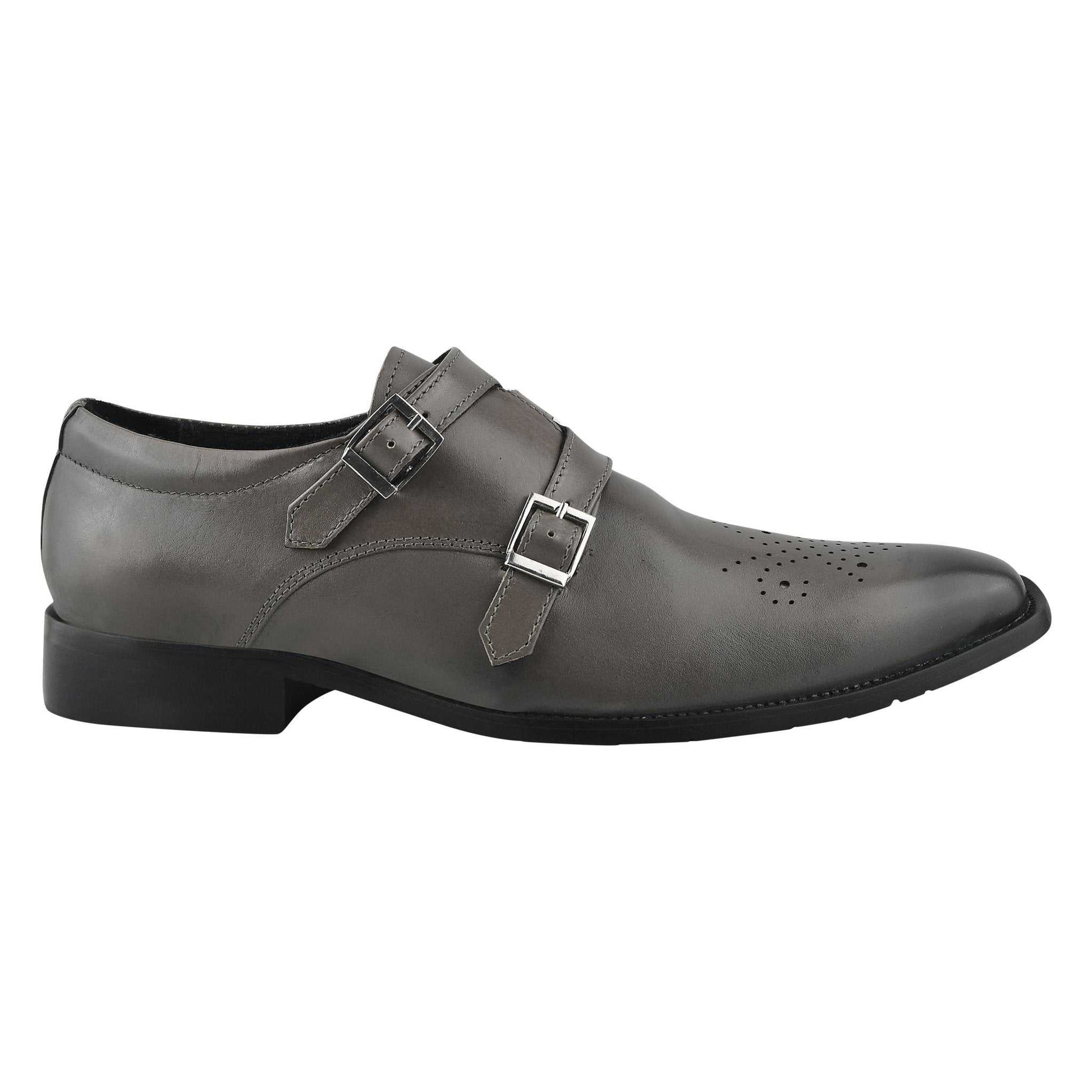 Chatswood Leather Oxford Style Monk Straps - MENLL