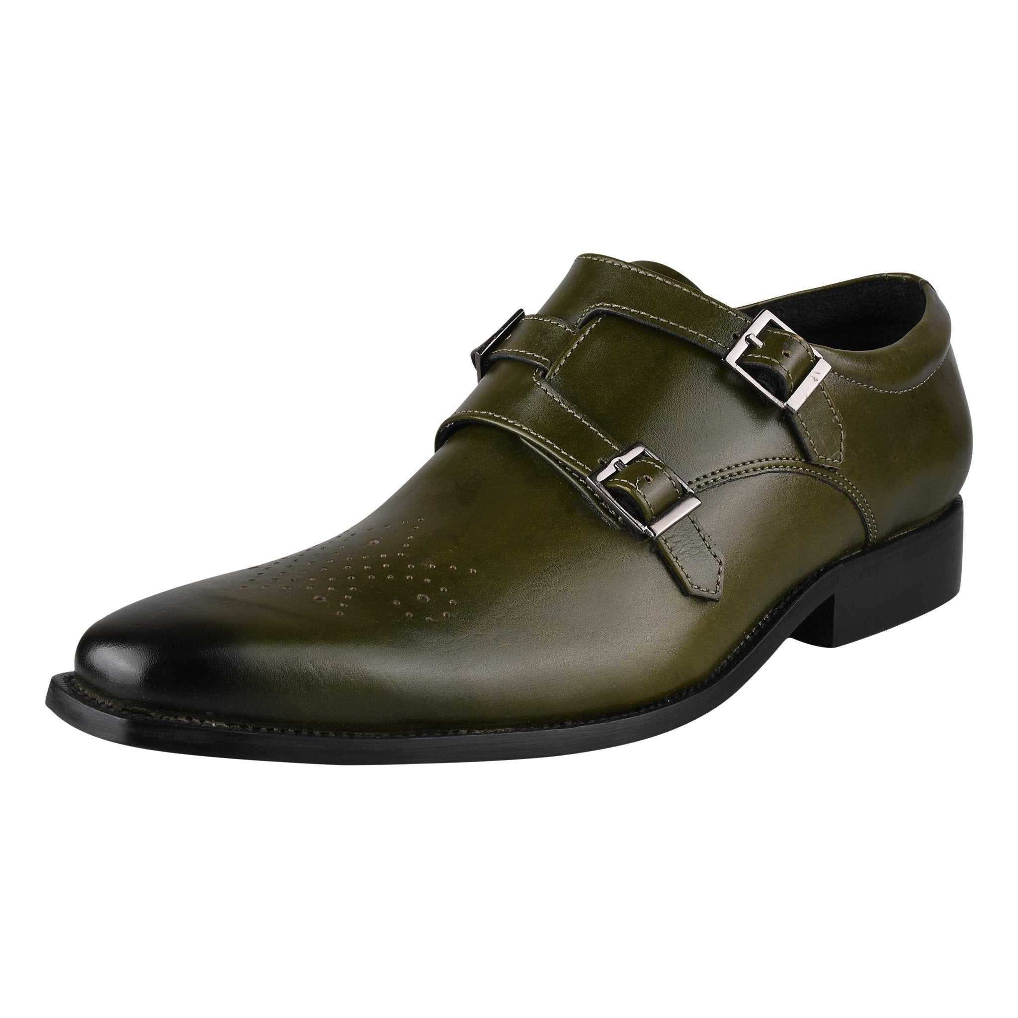 Chatswood Leather Oxford Style Monk Straps - MENLL