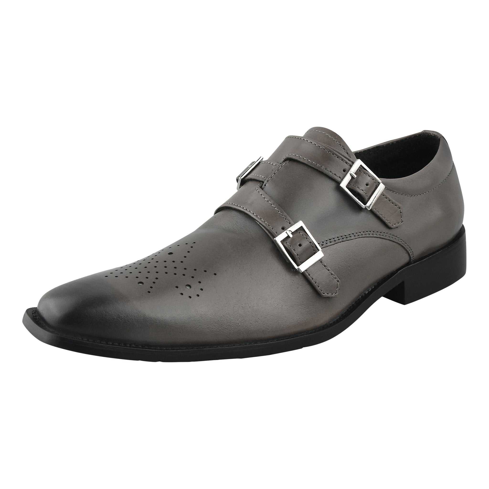 Chatswood Leather Oxford Style Monk Straps - MENLL
