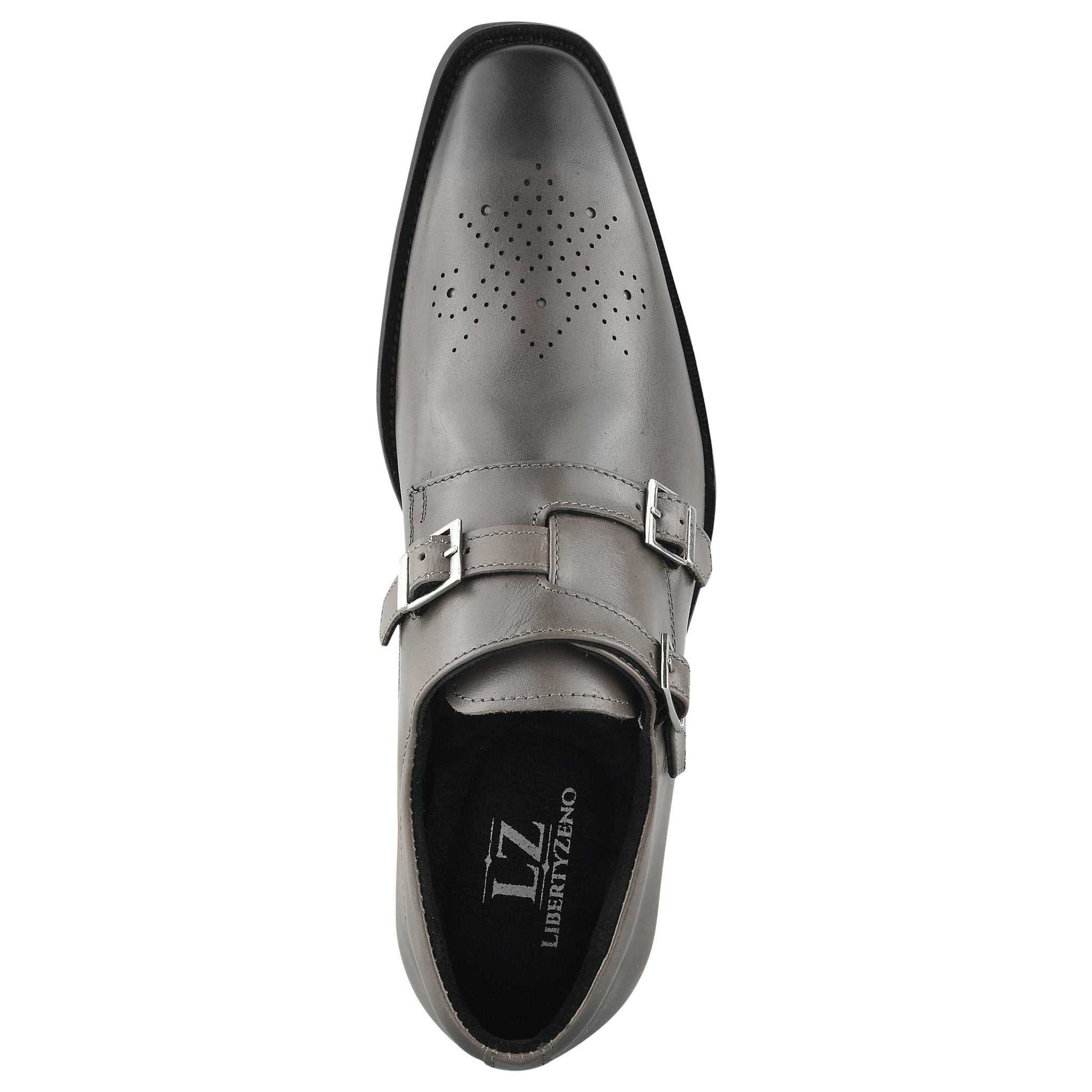 Chatswood Leather Oxford Style Monk Straps - MENLL