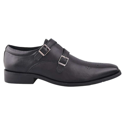Chatswood Leather Oxford Style Monk Straps - MENLL