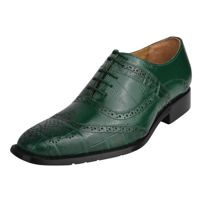 Dallas Genuine Leather Oxford Style Brogue Dress Shoes - MENLL
