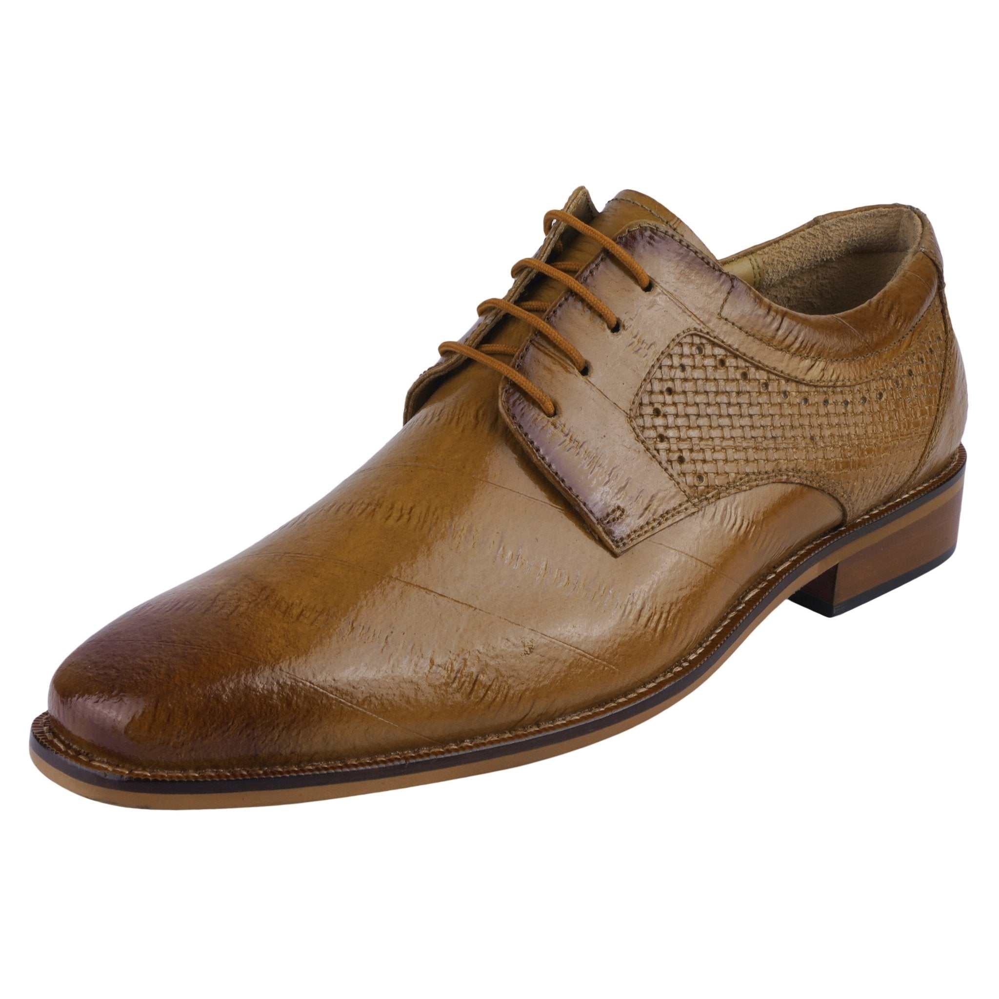 Donald Genuine Leather Oxford Style Tread Design Dress Shoes - MENLL