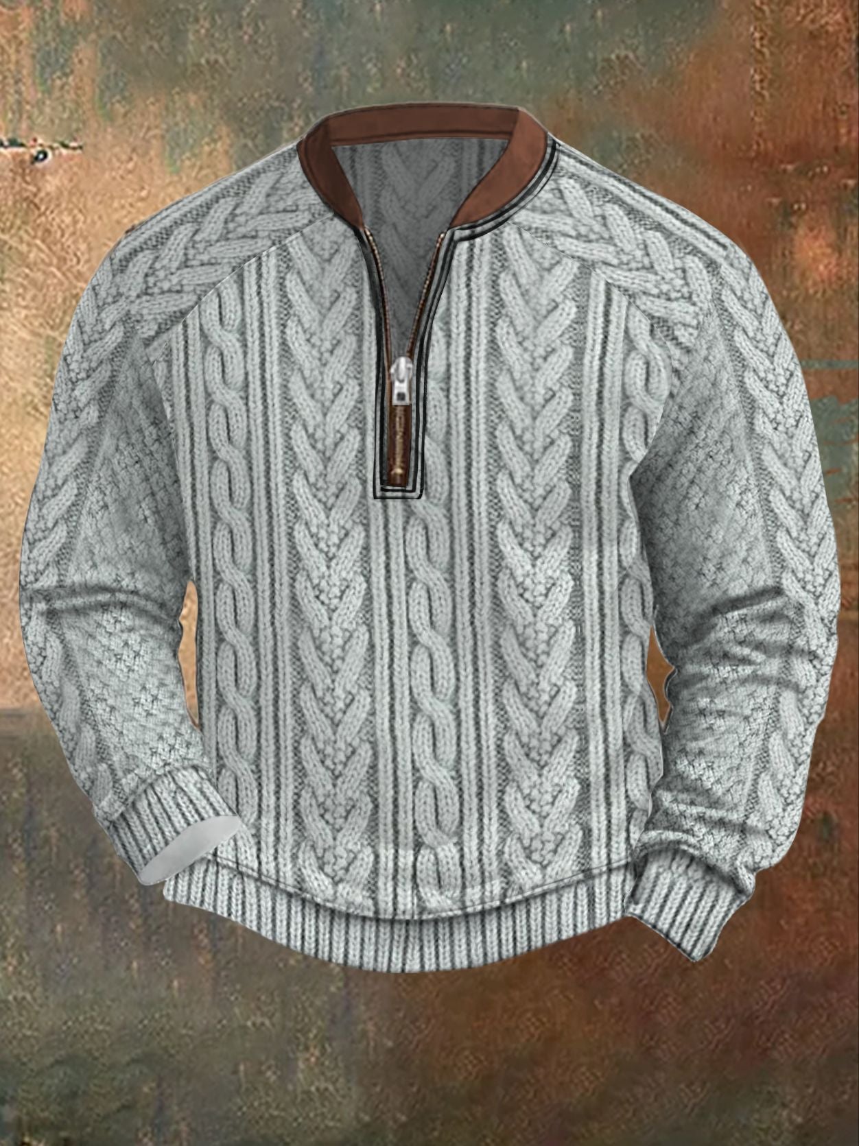 MENLL Slim Fit Hoodie Autumn Winter Men's Digital Print Comfortable Top