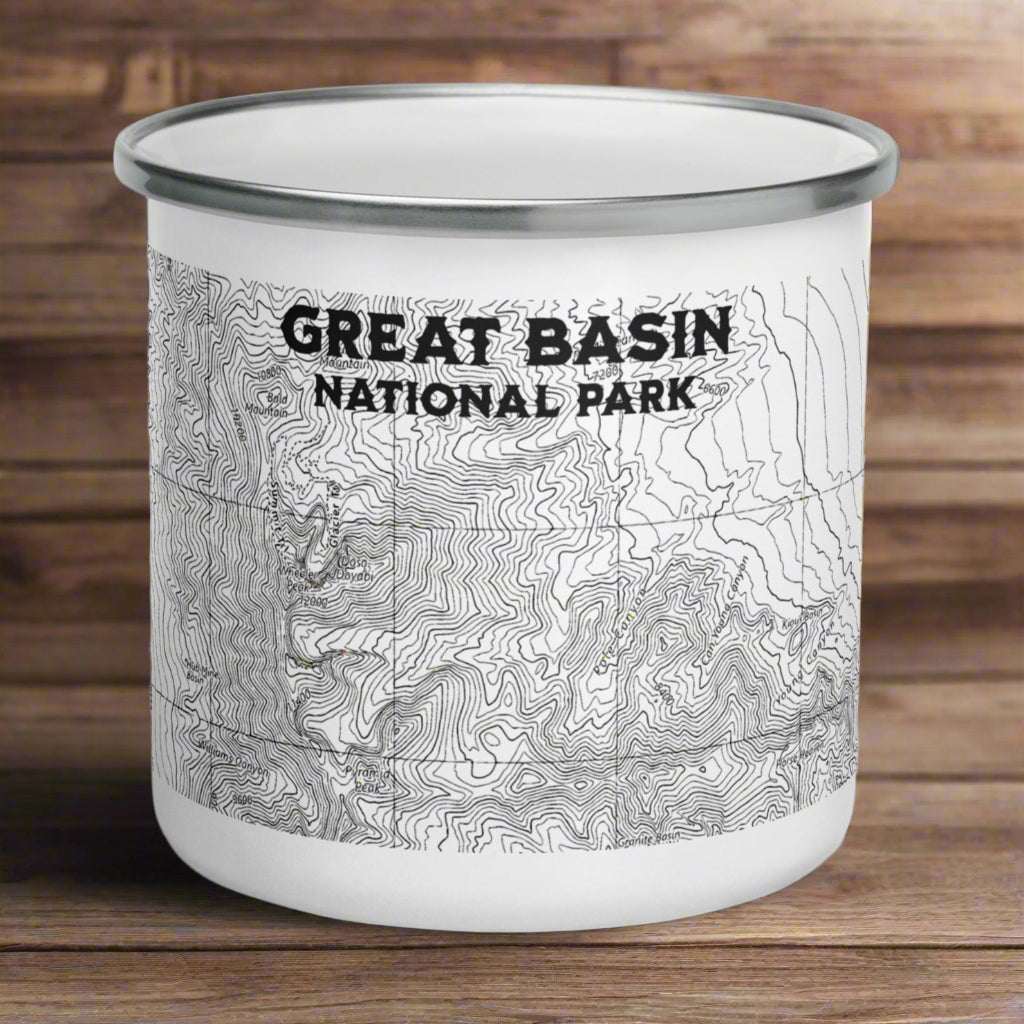 Great Basin National Park Topographic Enamel Camp Mug - MENLL
