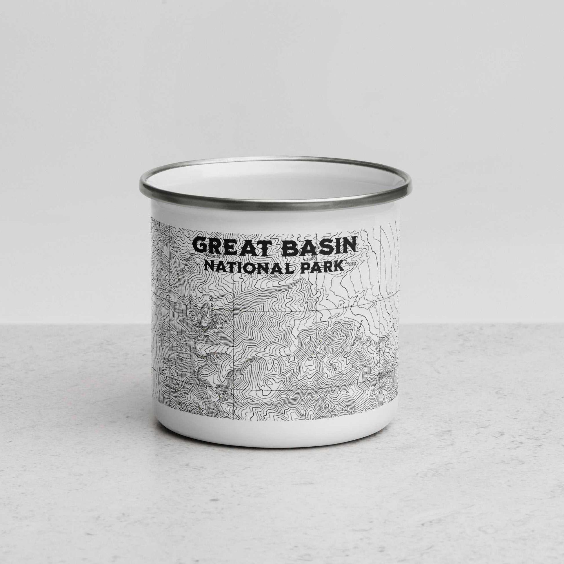 Great Basin National Park Topographic Enamel Camp Mug - MENLL