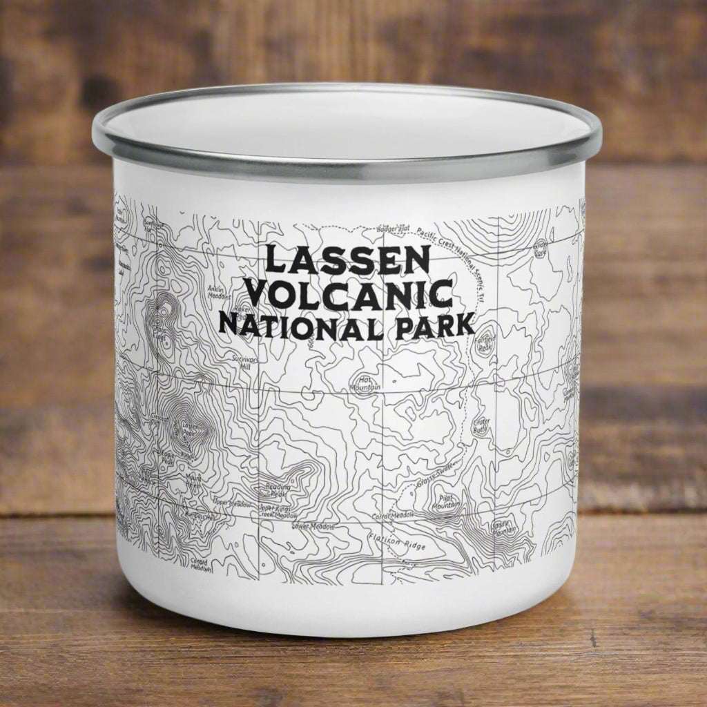 Lassen Volcanic National Park Topographic Camp Mug - MENLL
