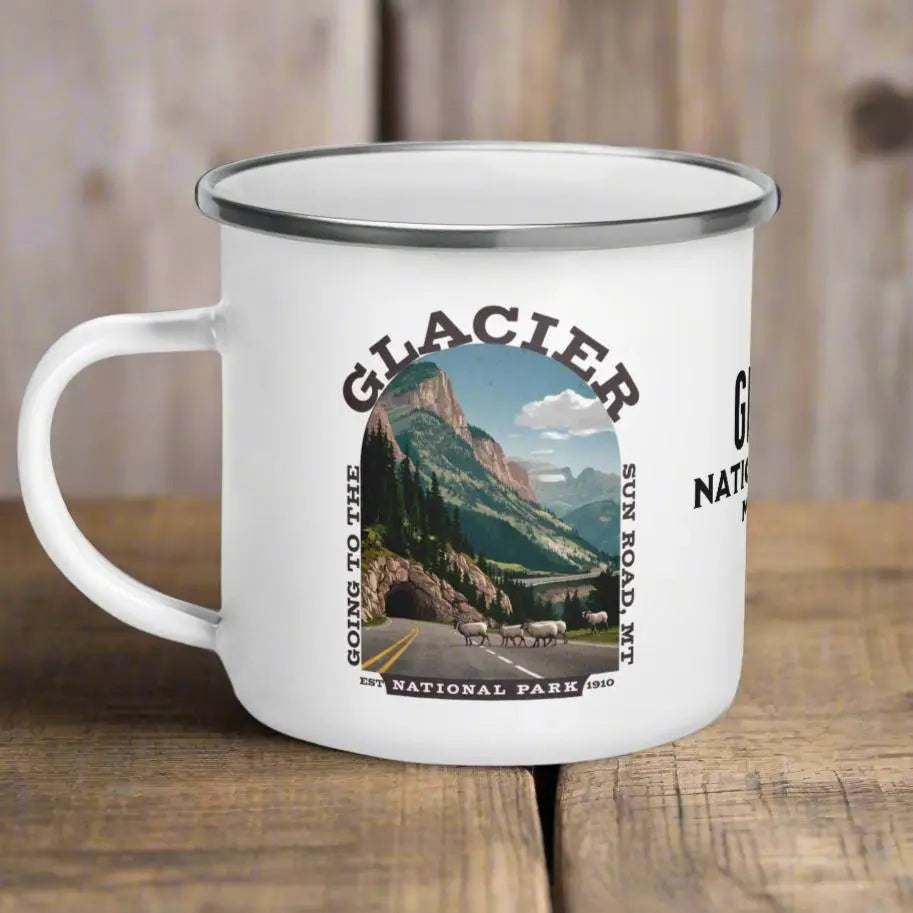 Glacier National Park Durable Enamel Camp Mug Going To The Sun Road - MENLL