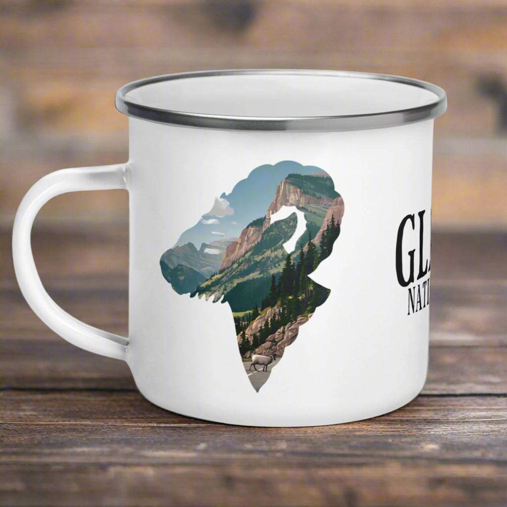 Glacier Big Horned Sheep National Park Camp Mug - MENLL
