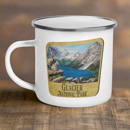 Glacier National Park Sign Camp Mug - MENLL
