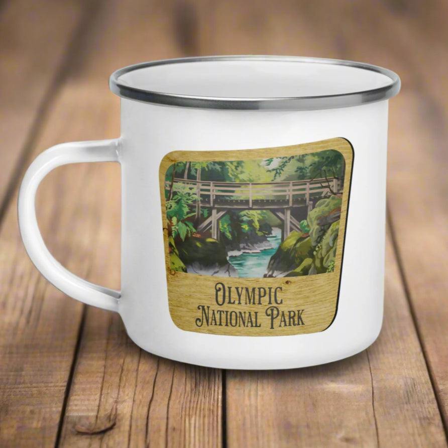 Olympic National Park Sign Camp Mug - MENLL