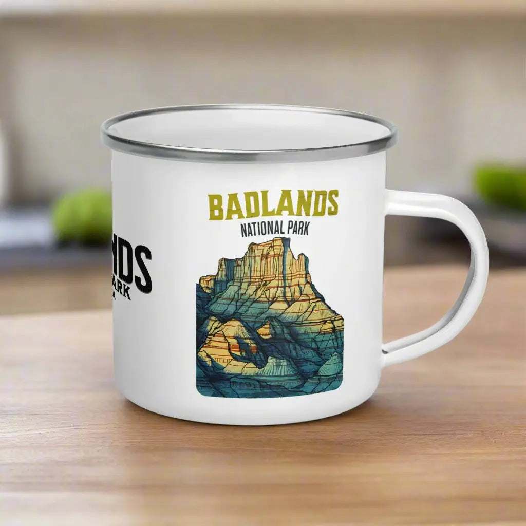 Badlands National Park Durable Enamel Camp Mug - MENLL
