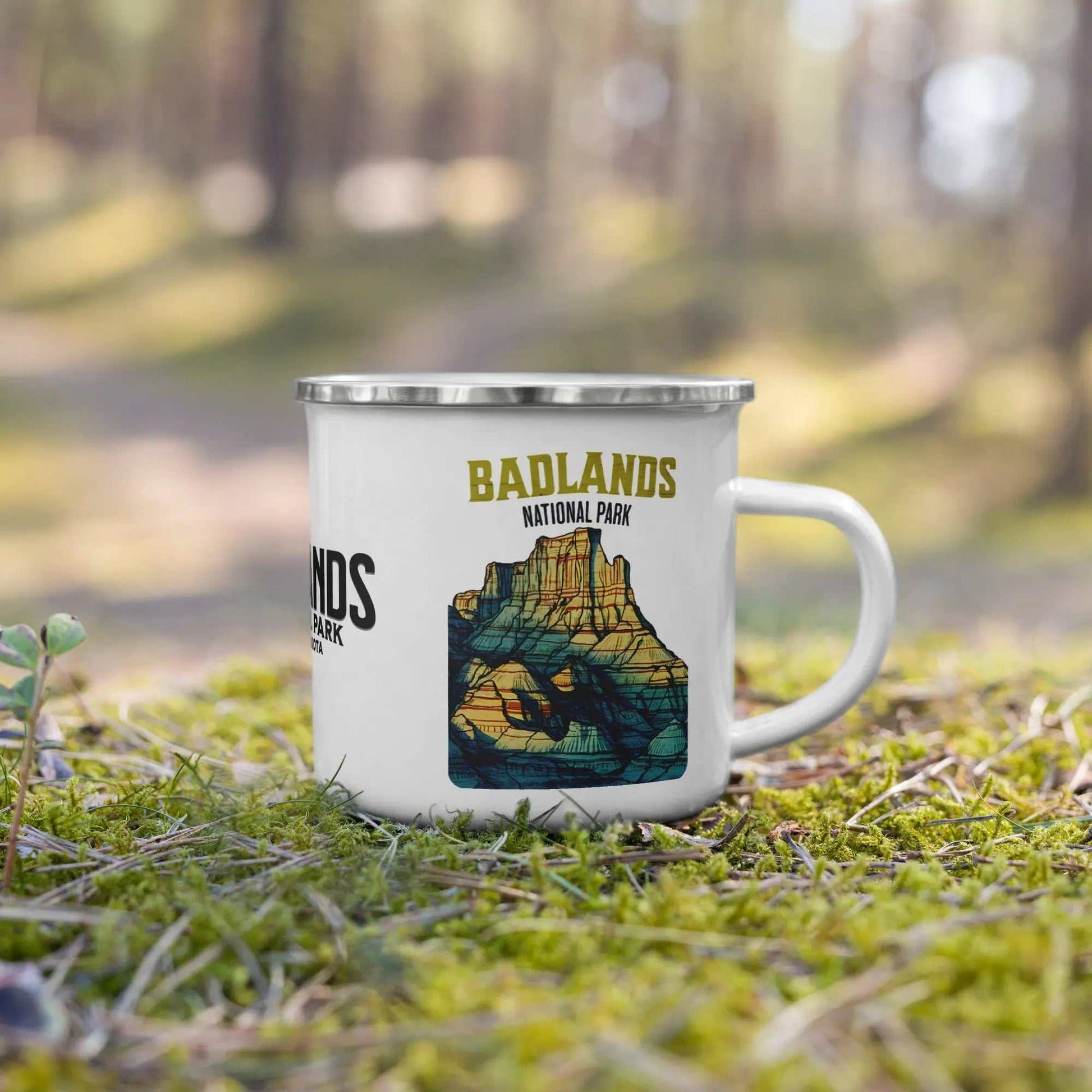 Badlands National Park Durable Enamel Camp Mug - MENLL