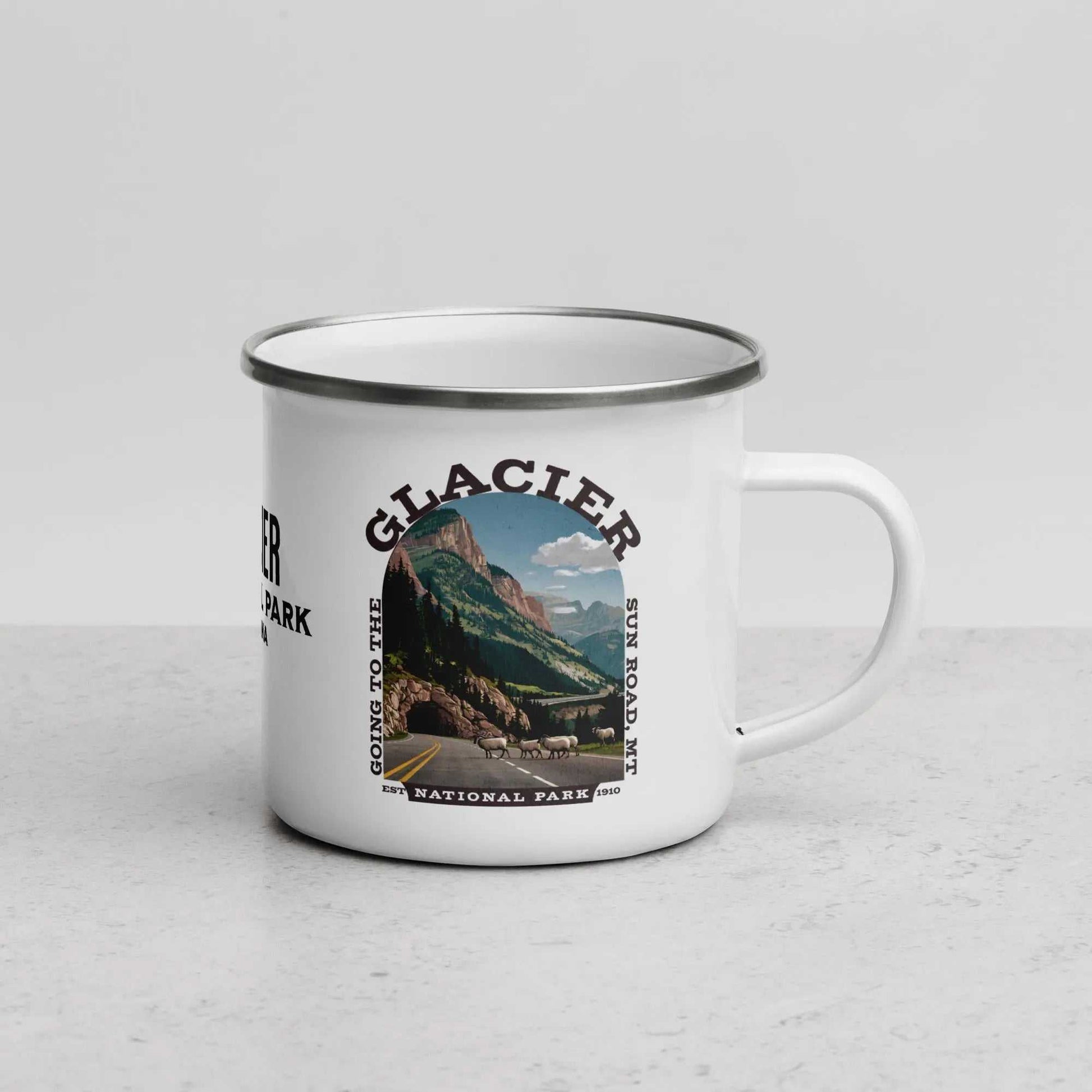 Glacier National Park Durable Enamel Camp Mug Going To The Sun Road - MENLL