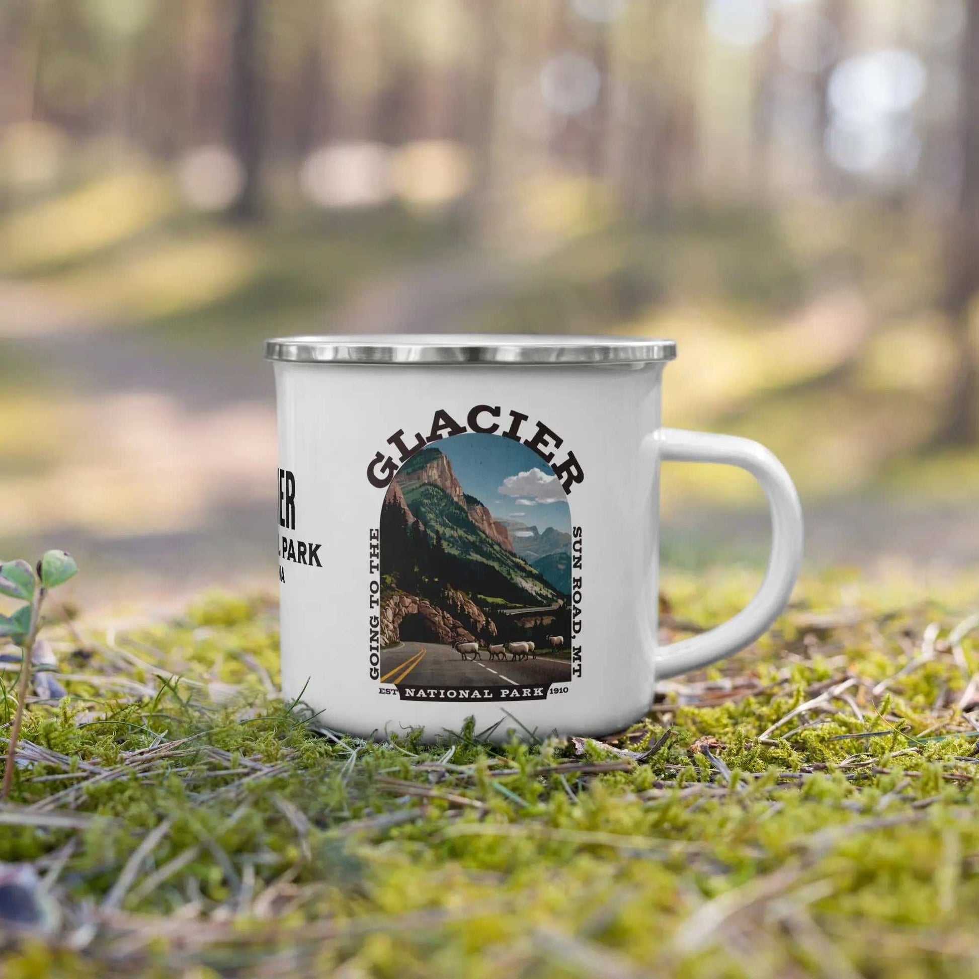 Glacier National Park Durable Enamel Camp Mug Going To The Sun Road - MENLL