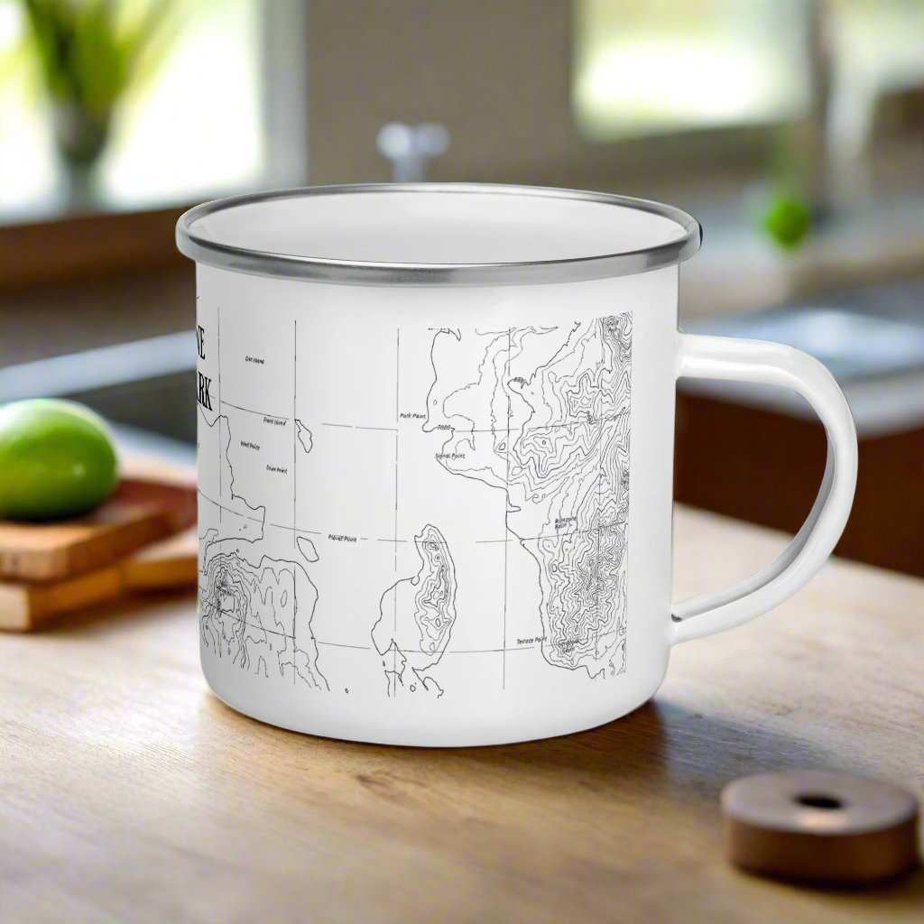 Yellowstone National Park Topographic Durable Enamel Camp Mug - MENLL