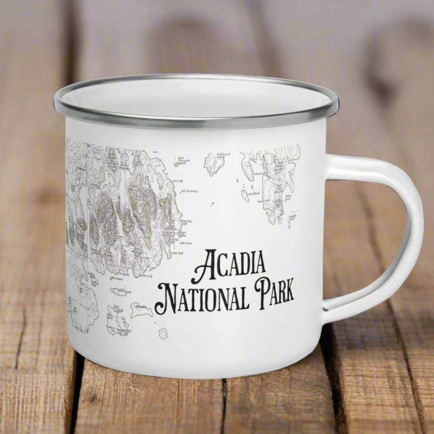 Acadia National Park Topographic Camp Mug - MENLL