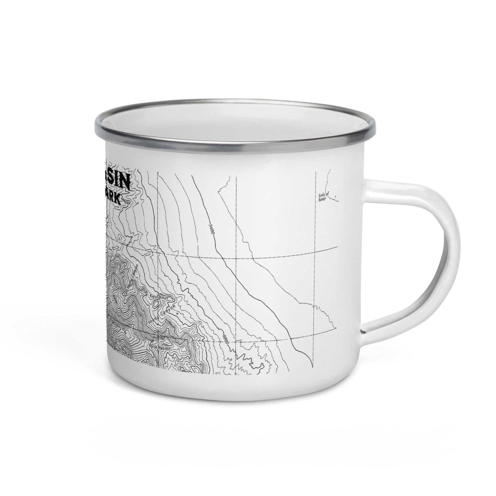 Great Basin National Park Topographic Enamel Camp Mug - MENLL