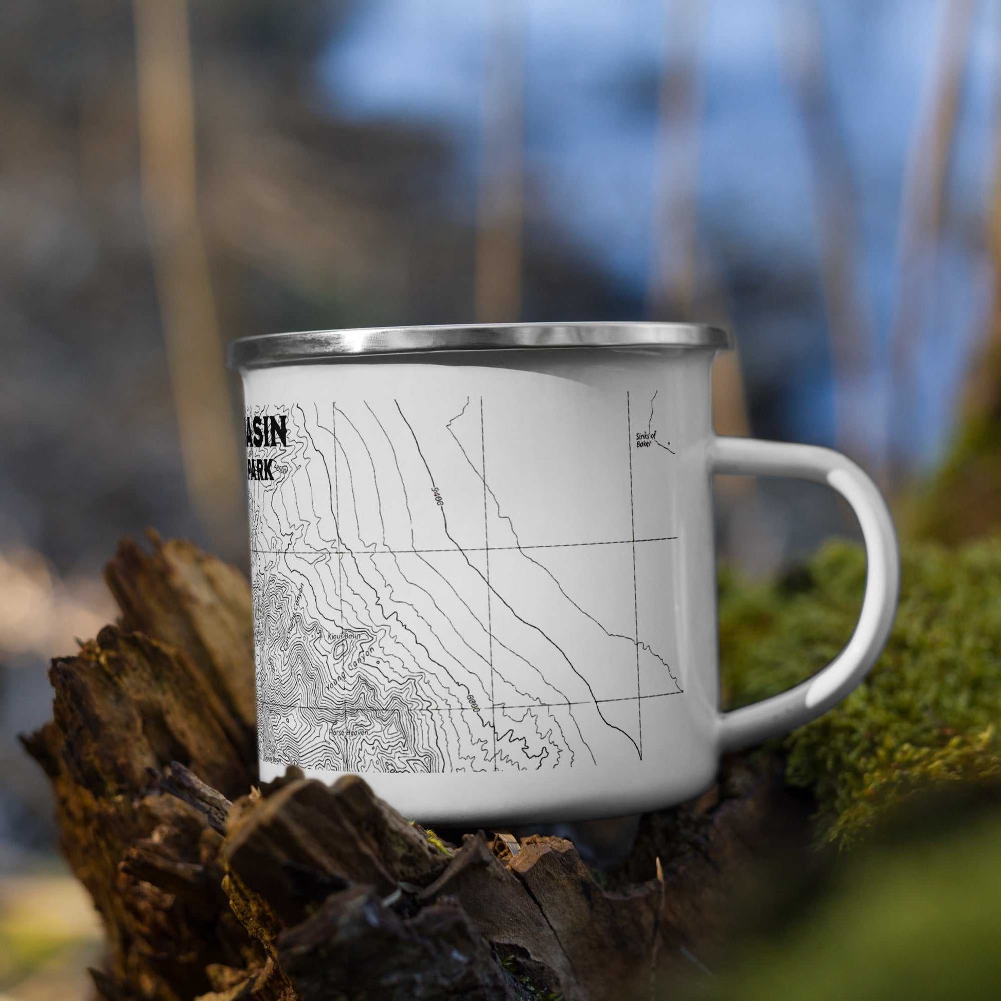 Great Basin National Park Topographic Enamel Camp Mug - MENLL