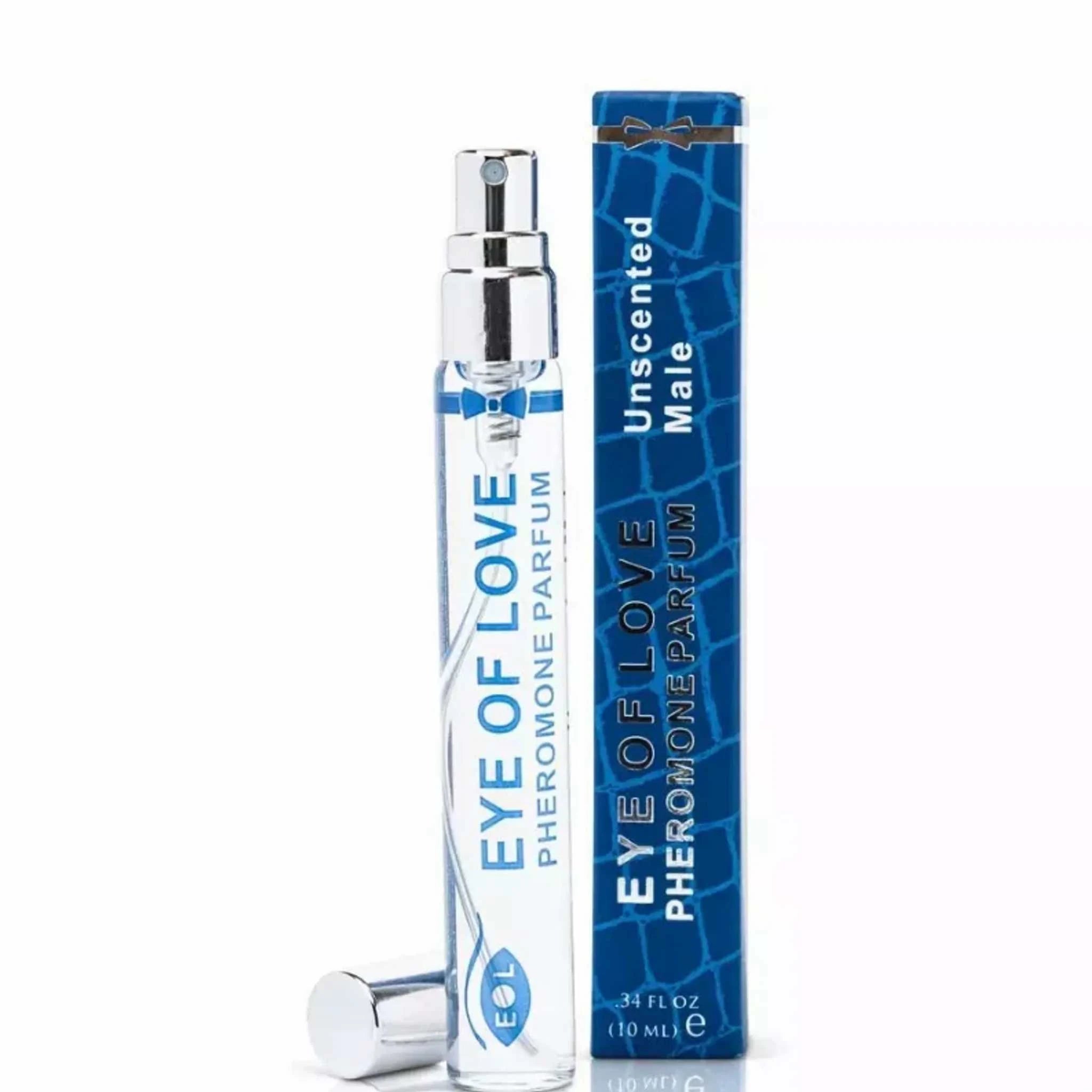 Eye of Love UNSCENTED MALE Pheromone Parfum Spray 10ml bottle and packaging.