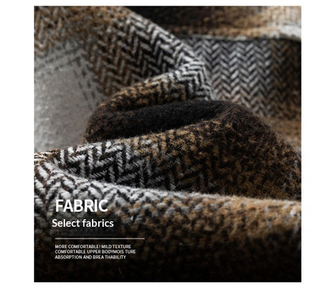 MENLL Short Wool Jacket Men's Casual Outerwear Warm & Stylish