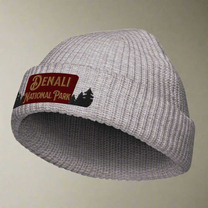 Denali National Park Sign Embroidered Beanie - MENLL