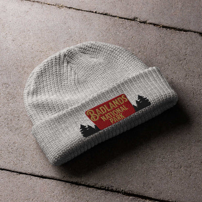 Badlands National Park Wharf Fisherman Style Embroidered Beanie - MENLL
