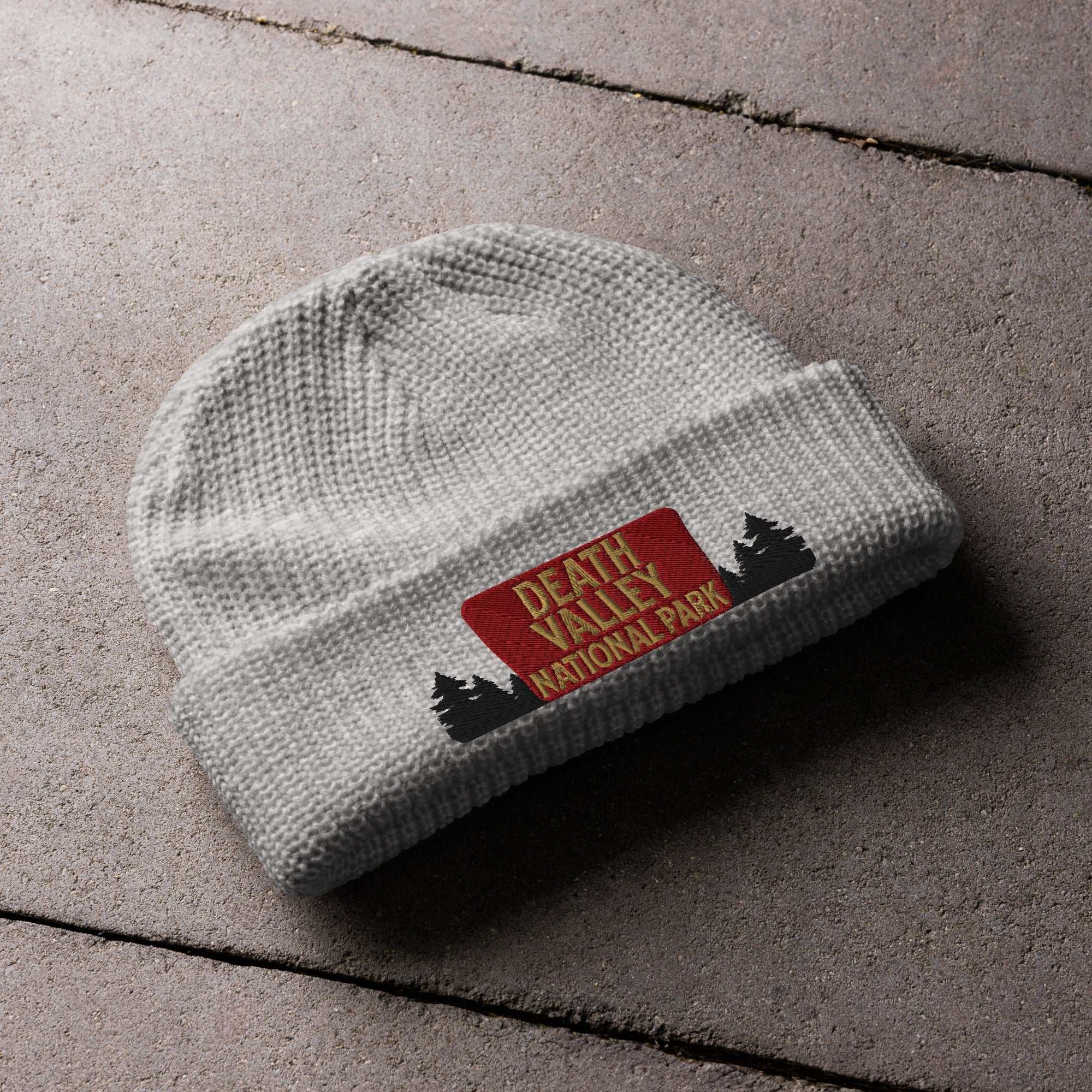 Death Valley National Park Sign Embroidered Beanie - MENLL
