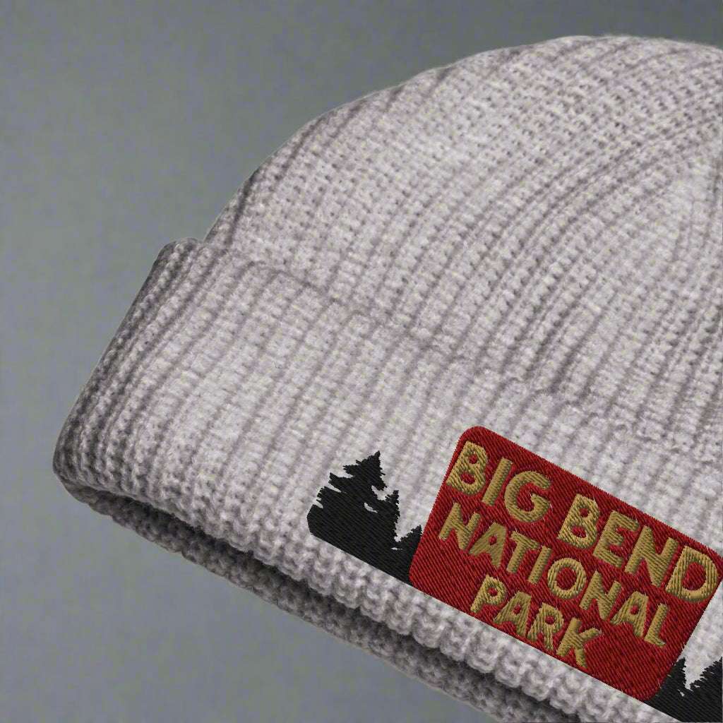 Big Bend National Park Sign Embroidered Beanie - MENLL