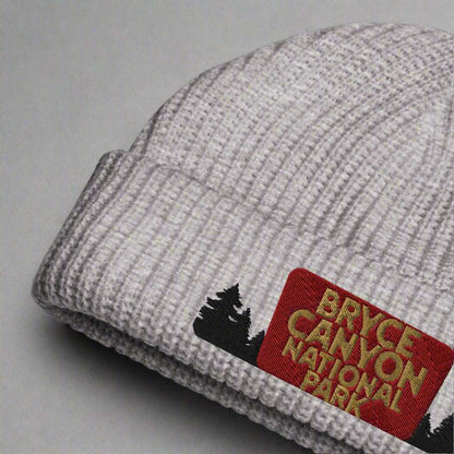 Bryce Canyon National Park Sign Embroidered Wharf Beanie - MENLL