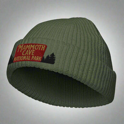 Mammoth Cave National Park Sign Embroidered Beanie - MENLL