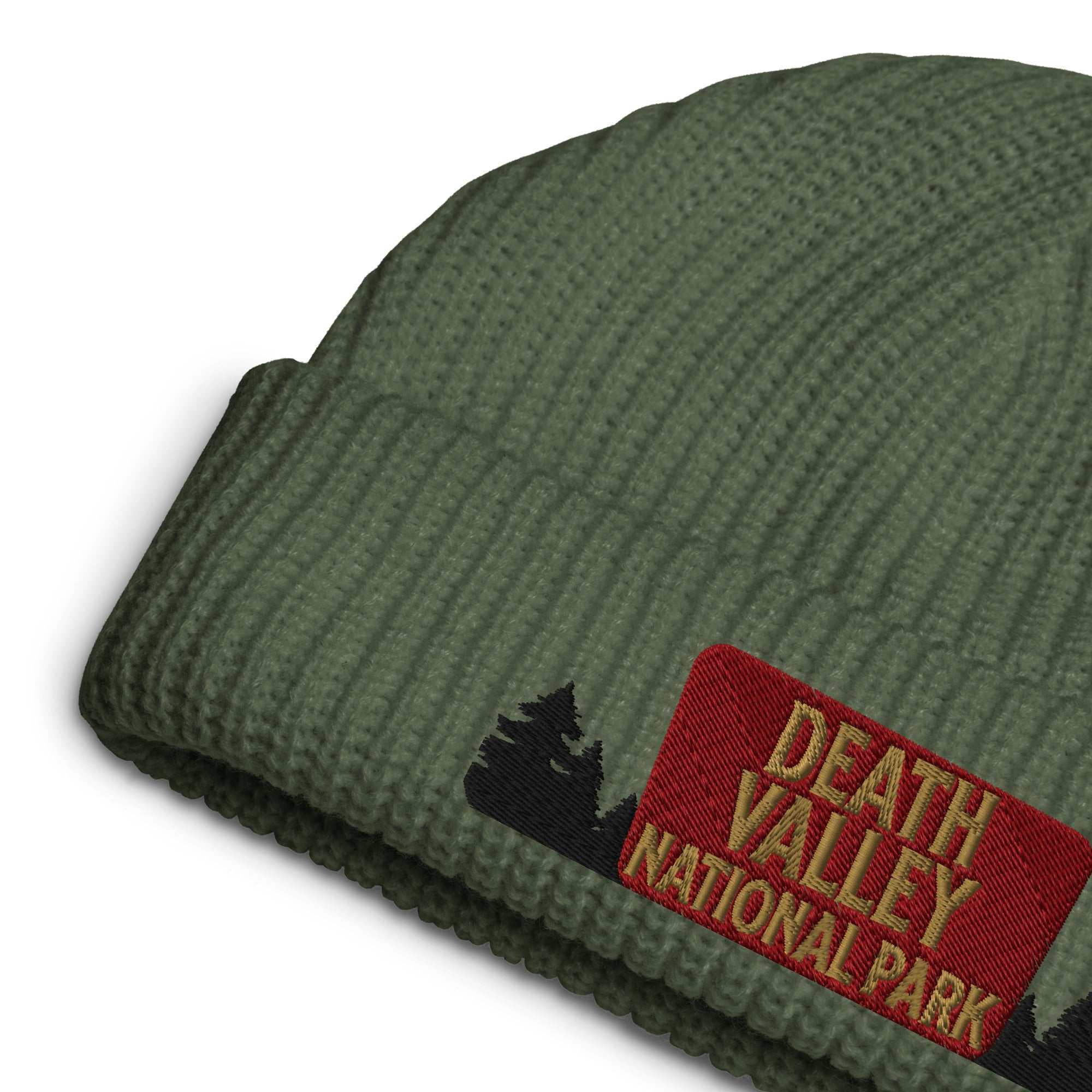 Death Valley National Park Sign Embroidered Beanie - MENLL