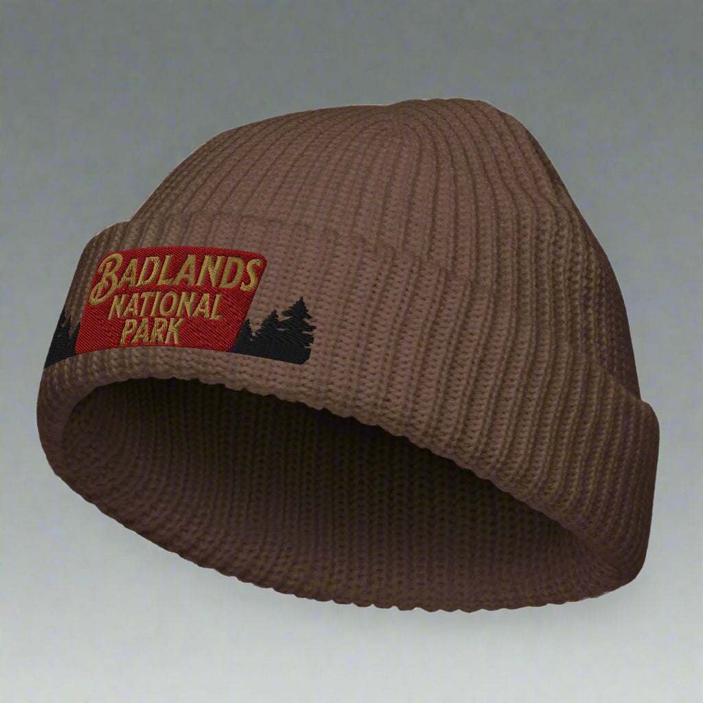 Badlands National Park Wharf Fisherman Style Embroidered Beanie - MENLL