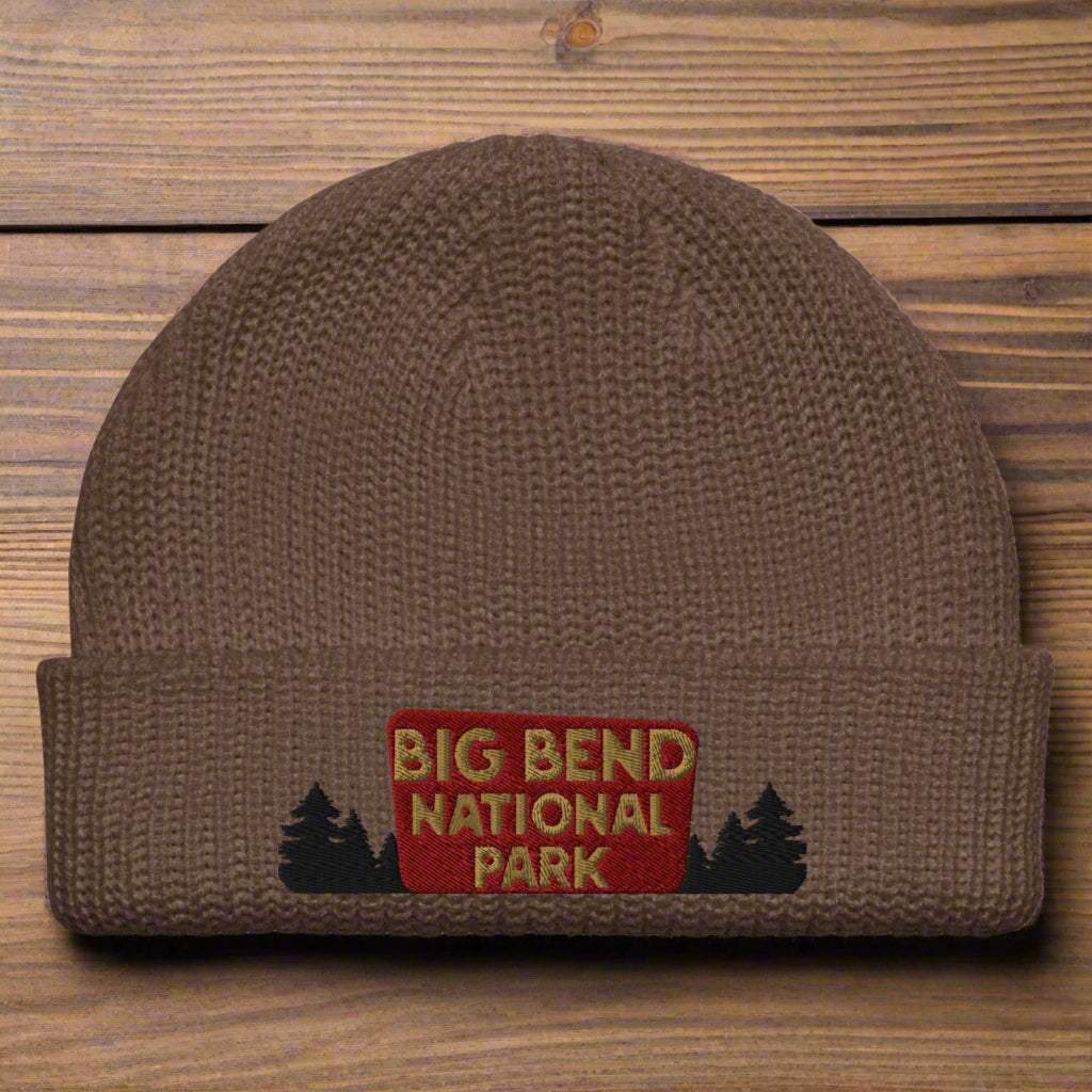 Big Bend National Park Sign Embroidered Beanie - MENLL