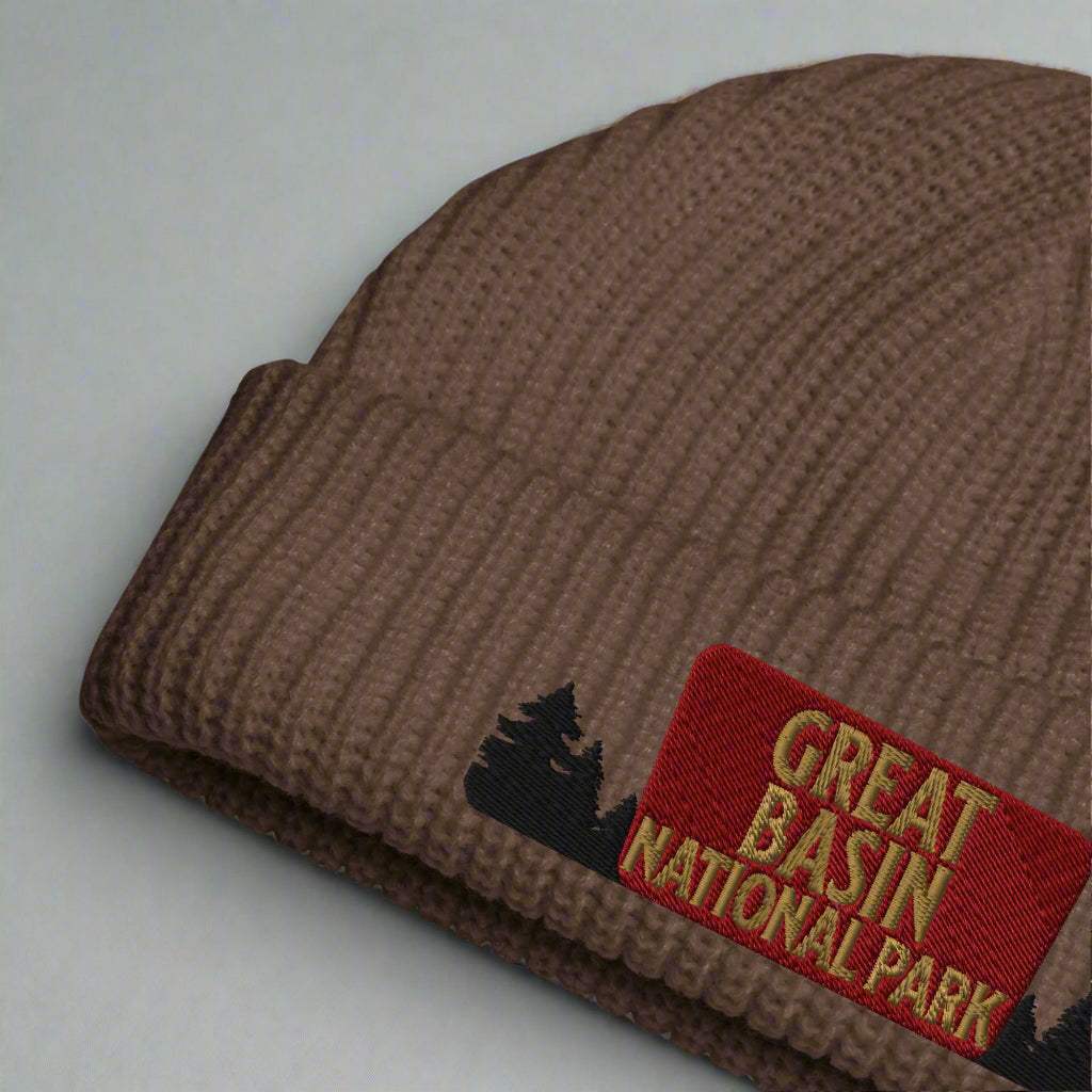 Great Basin National Park Sign Embroidered Wharf Style Beanie Winter Hat - MENLL