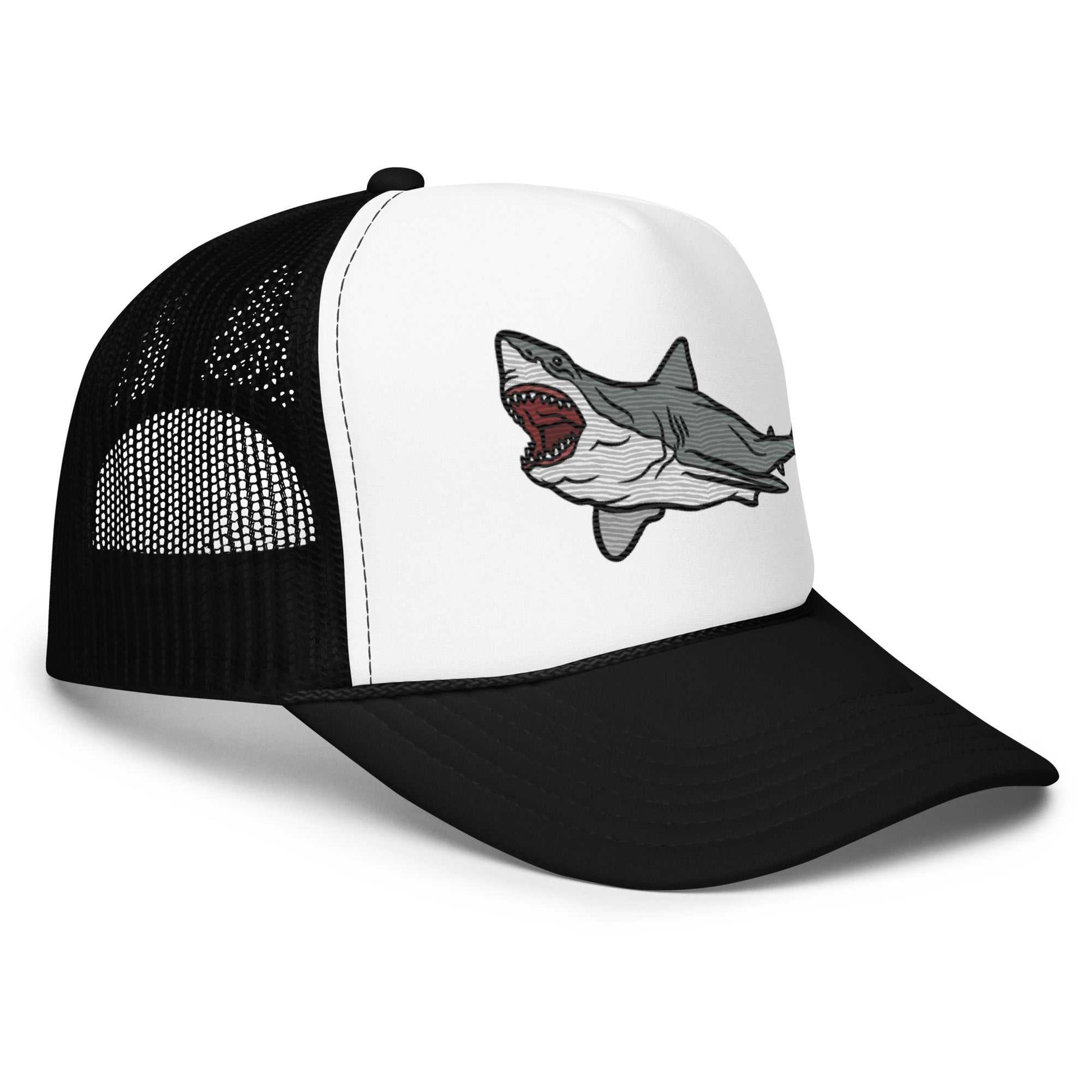 Foam Great White Breach Trucker Hat - MENLL