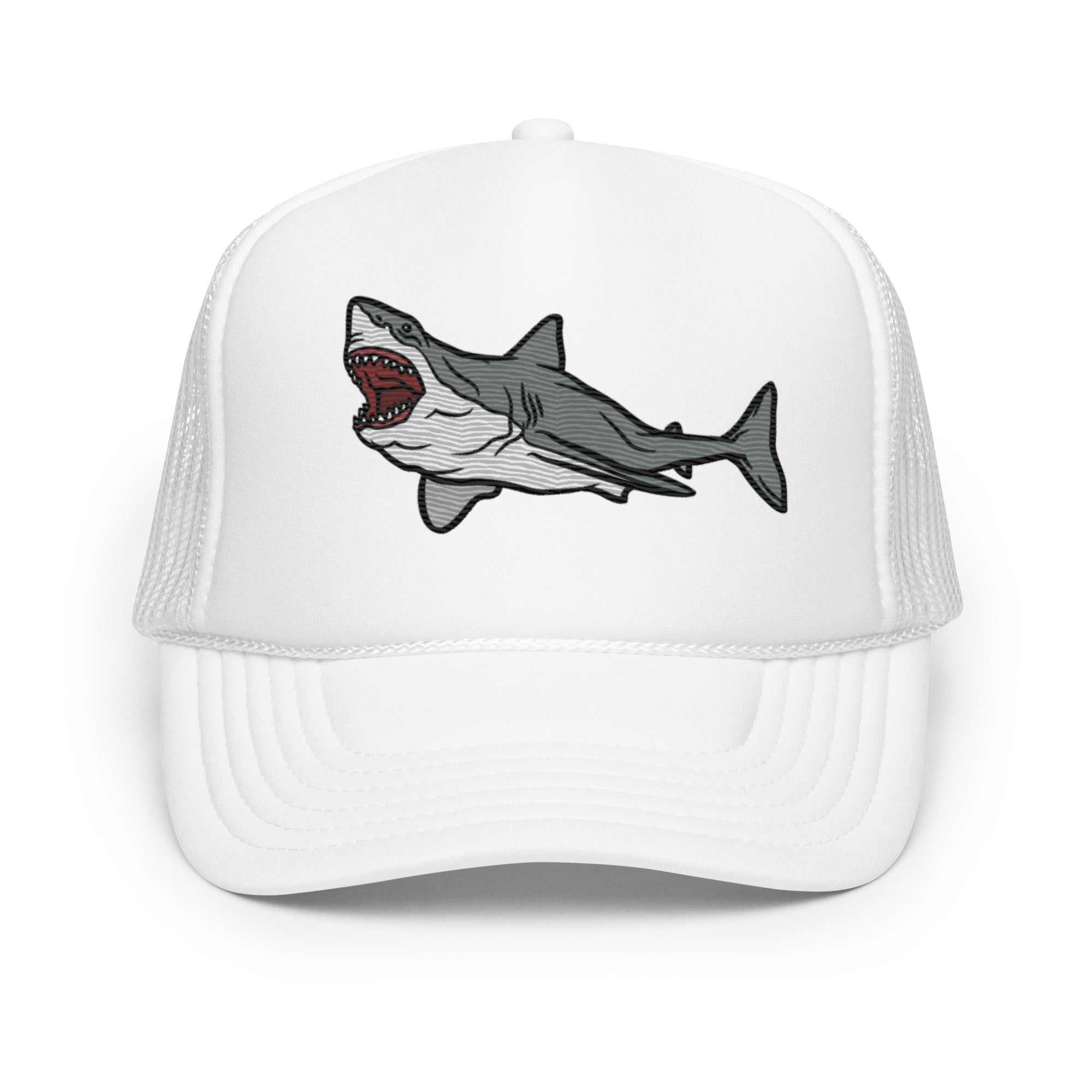 Foam Great White Breach Trucker Hat - MENLL
