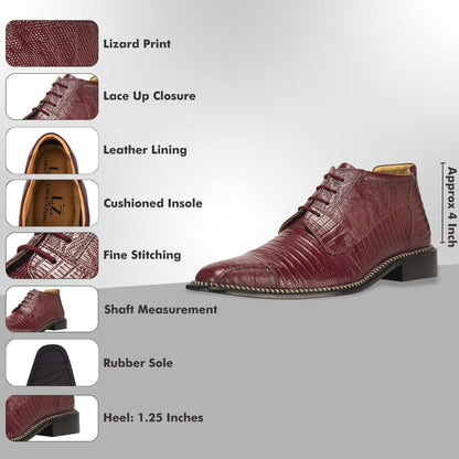 Foxx Leather Lace-Up Boots - MENLL