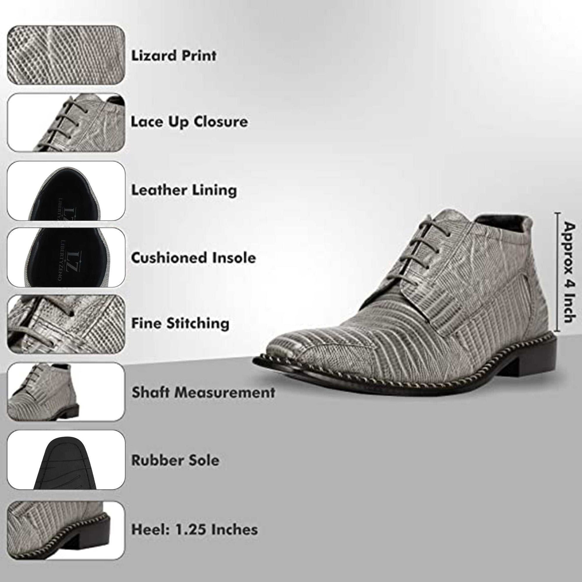 Foxx Leather Lace-Up Boots - MENLL