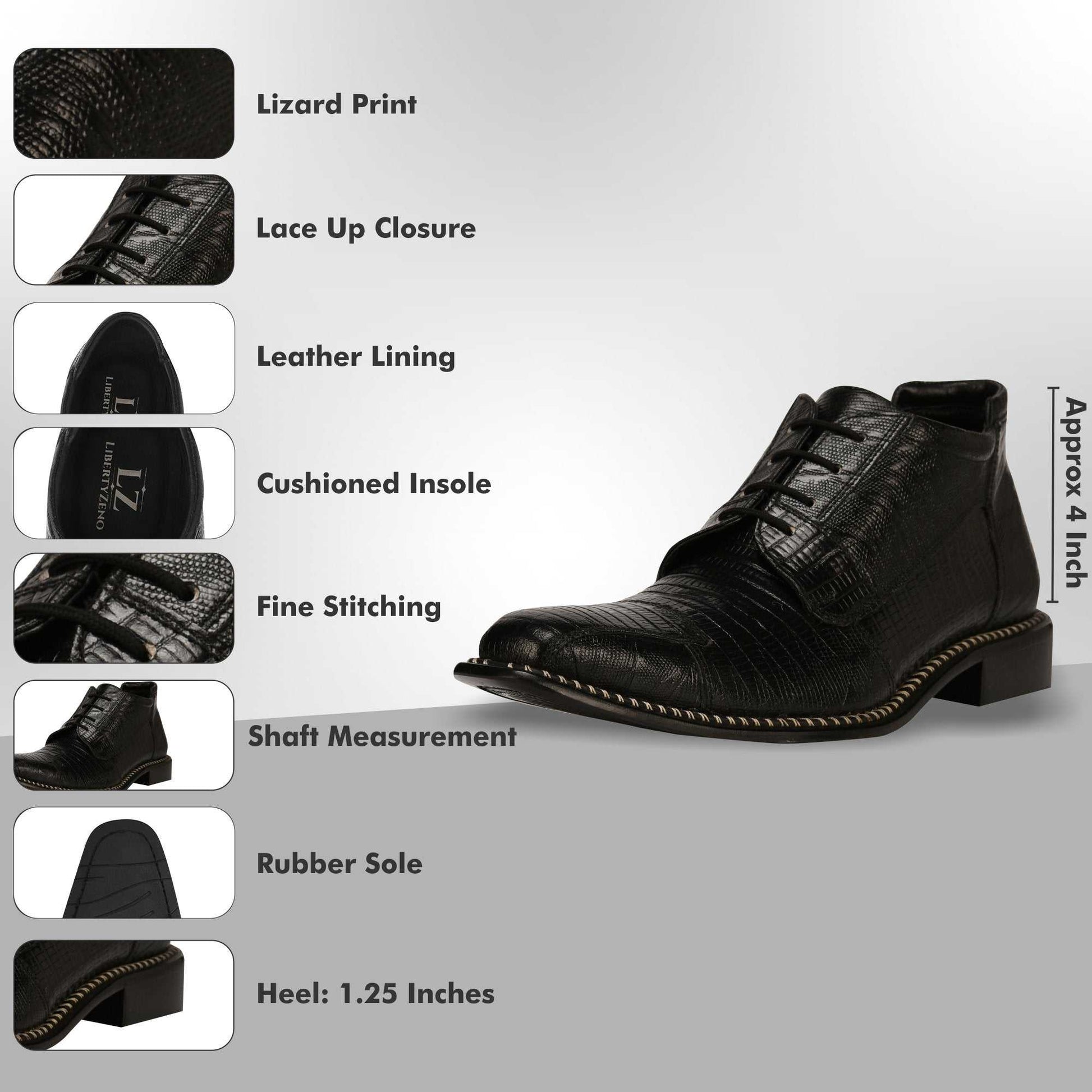 Foxx Leather Lace-Up Boots - MENLL