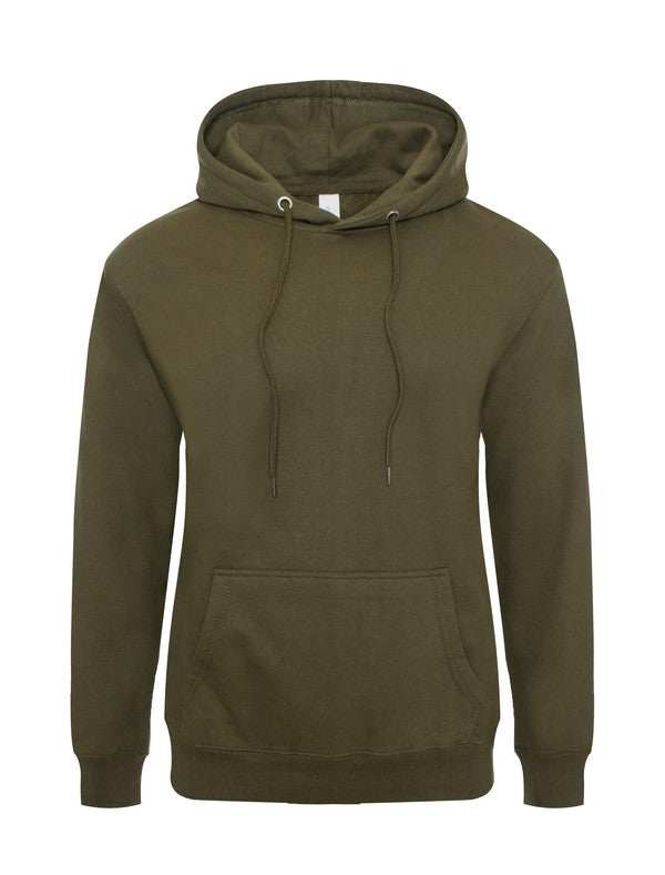 Comfy Cotton Blend Fleece Hoodie with Adjustable Hood - MENLL