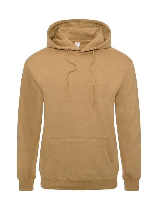 Comfy Cotton Blend Fleece Hoodie with Adjustable Hood - MENLL