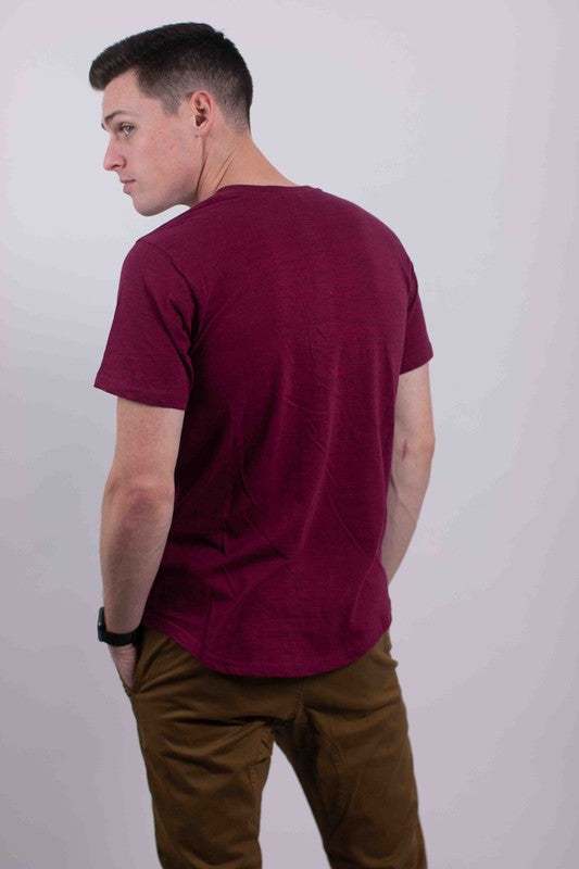 Elevated Comfort Cotton Henley T-Shirt with Button Detail - MENLL