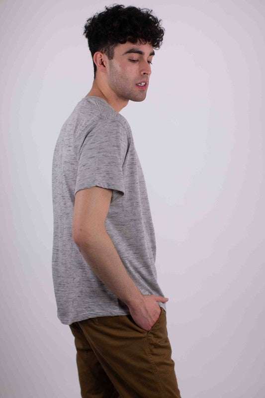 Elevated Comfort Cotton Henley T-Shirt with Button Detail - MENLL