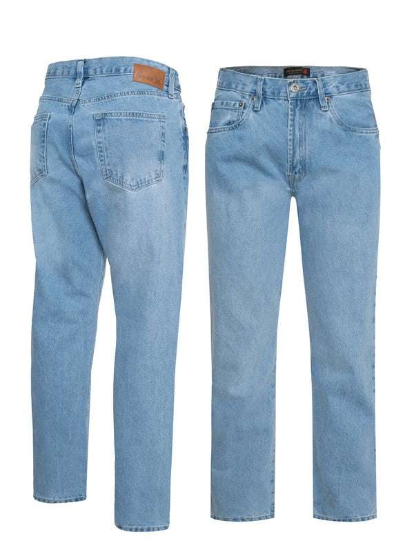 Classic Comfort: Men's Premium Straight Leg Denim Jeans in Multiple Colors - MENLL