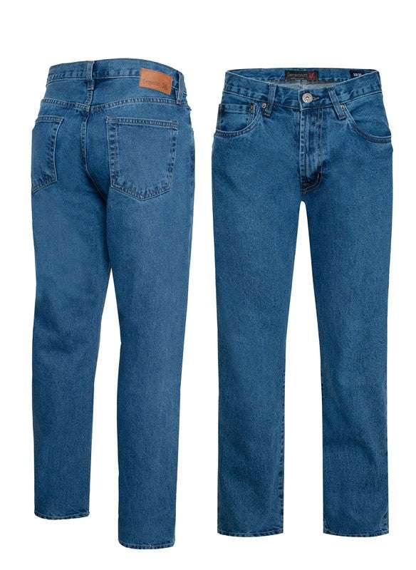 Classic Comfort: Men's Premium Straight Leg Denim Jeans in Multiple Colors - MENLL