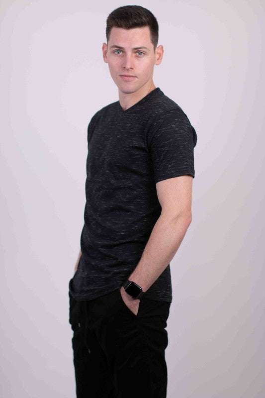 Essential Softness V-Neck Tee: Versatile Comfort in Vibrant Colors - MENLL