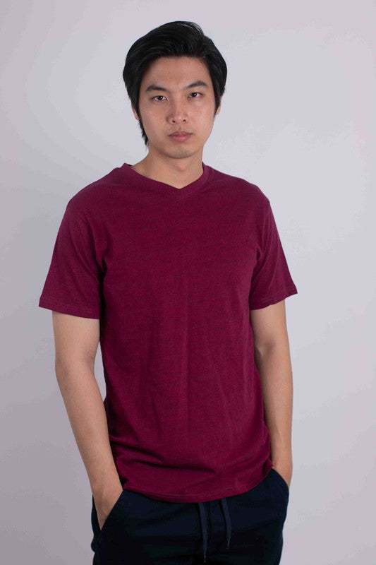 Essential Softness V-Neck Tee: Versatile Comfort in Vibrant Colors - MENLL
