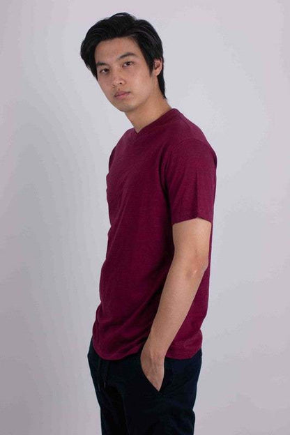 Essential Softness V-Neck Tee: Versatile Comfort in Vibrant Colors - MENLL